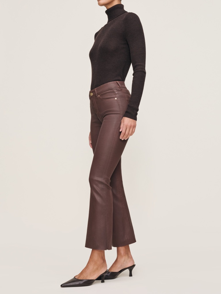 Dl1961 Bridget Dark Elm Coated Flare Jeans 26